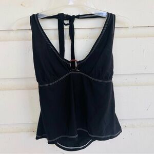 Isaac Mizrahi Black Top with White Accents